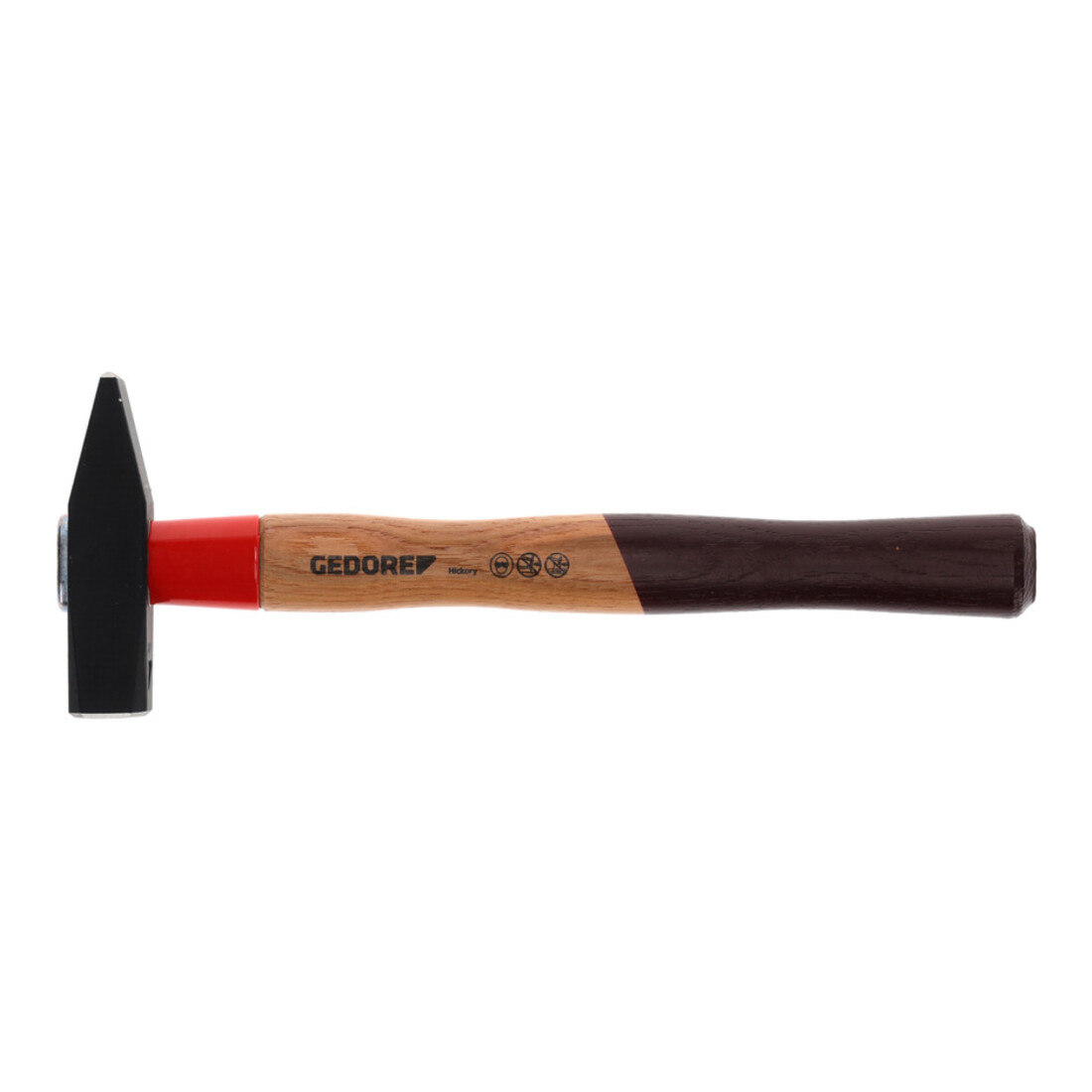 Marteau d'ajusteur Gedore avec manche en hickory, avec protection du manche, forme anglaise
