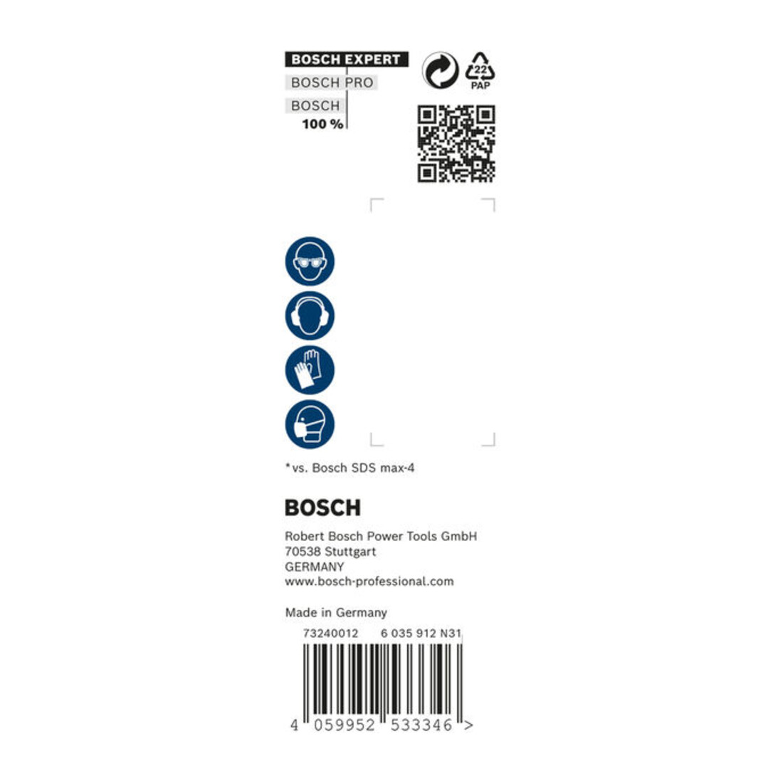 Marteau perforateur Bosch Expert SDS max-8X, 12 x 200 x 340 mm