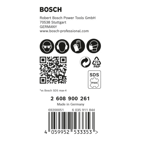 Marteau perforateur Bosch Expert SDS max-8X, 16 x 200 x 340 mm