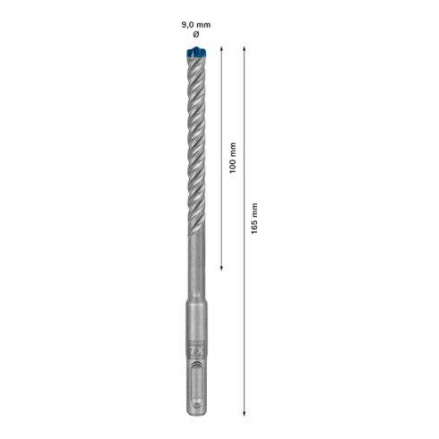 Marteau perforateur Bosch Expert SDS plus-7X, 9 x 100 x 165 mm