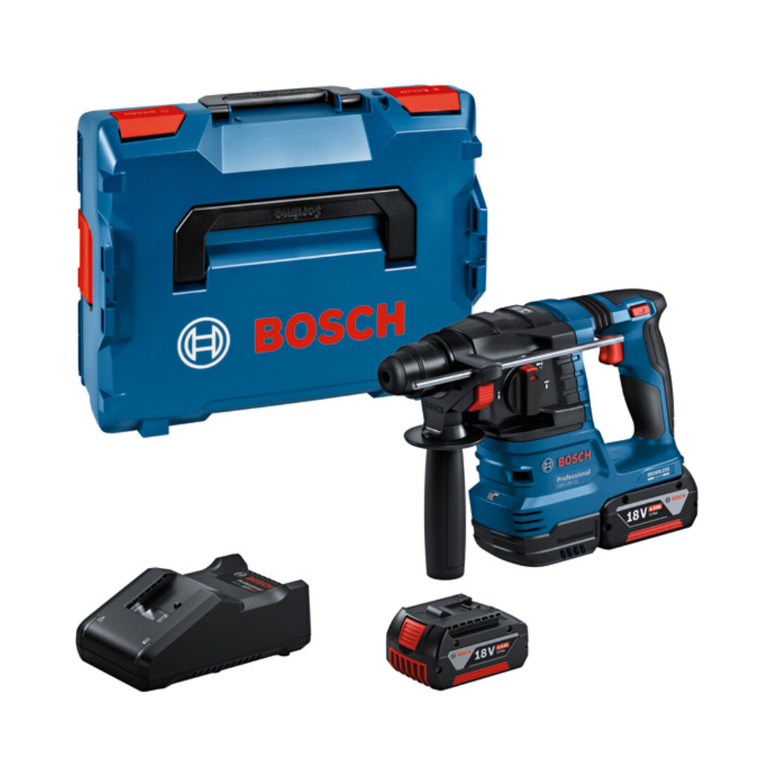 Marteau perforateur sans fil avec SDS plus GBH 18V-22 Bosch, 2 x batterie GBA 18V 4.0Ah, L-BOXX