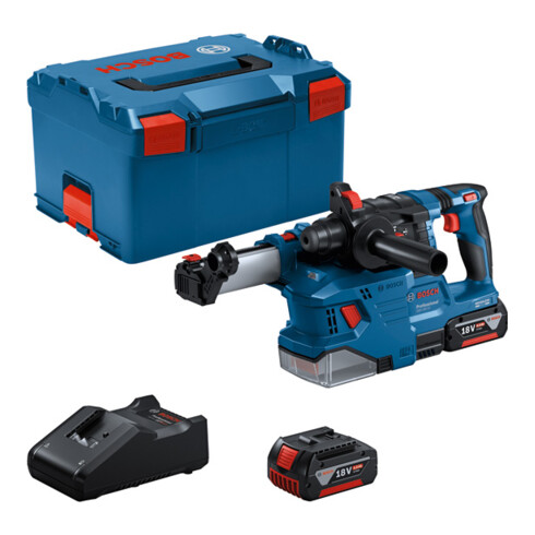 Marteau perforateur sans fil avec SDS plus GBH 18V-22 Bosch, 2x batterie GBA 18V4.0Ah/L-BOXX, brosse annulaire.