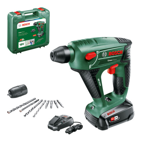 Marteau perforateur sans fil Bosch Uneo Maxx, avec 1 x PBA 18V 2,5 Ah batterie rechargeable