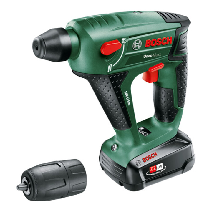 Marteau perforateur sans fil Bosch Uneo Maxx, avec 1 x PBA 18V 2,5 Ah batterie rechargeable