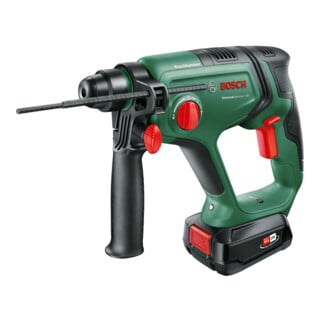 Marteau perforateur sans fil UniversalHammer 18V Bosch, 1 batterie PBA 18 V 2.5 Ah, chargeur et coffret