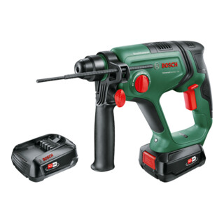 Marteau perforateur sans fil UniversalHammer 18V Bosch, 2 batteries PBA 18V 2.5 Ah, chargeur et coffret