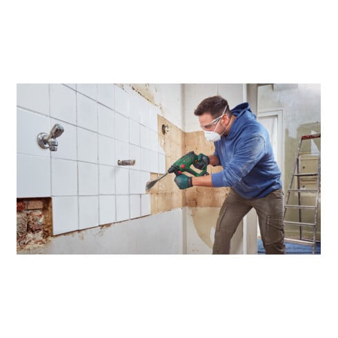 Marteau perforateur sans fil UniversalHammer 18V Bosch, 2 batteries PBA 18V 2.5 Ah, chargeur et coffret