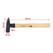Marteau de serrurier KS Tools avec manche en hickory