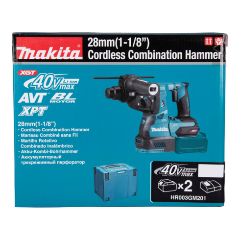 Marteau Sans fil Combiné Makita SDS+ 40V HR003GM201