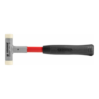 Marteau Gedore 248F à face douce, manche en fibre de verre, insert en plastique, sans recul