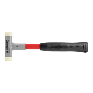 Marteau Gedore 248F à face douce, manche en fibre de verre, insert en plastique, sans recul