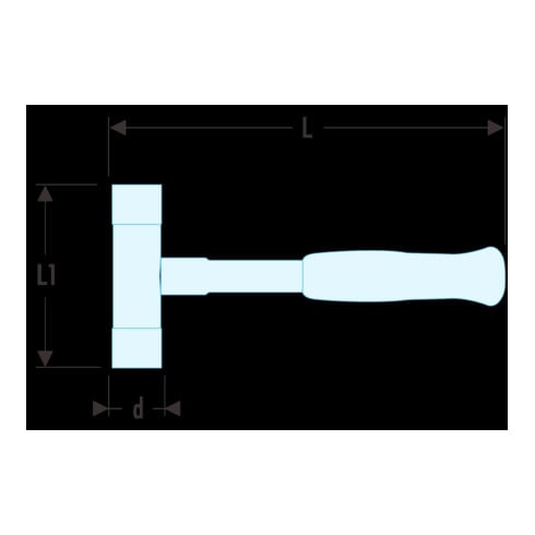 Facom Martello antirimbalzo, manico in fibra di vetro, Øsuperficie di battuta circa 60mm