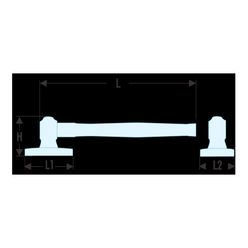 Facom Martello per serraggio e finitura n. 1, manico in noce americano, superficie di battuta scanalata 50x30mm
