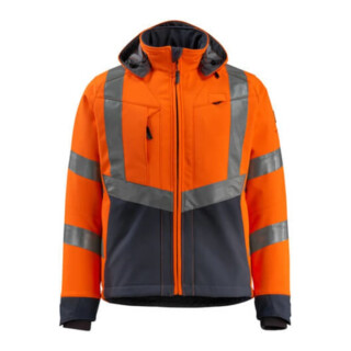 Mascot Blackpool Soft Shell Jacke Größe 4XL, hi-vis orange/schwarzblau