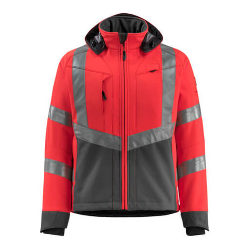 Mascot Blackpool Soft Shell Jacke hi-vis rot/dunkelanthrazit