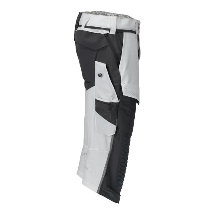 Mascot Dreiviertel-Hose C45 Knietaschen Stretch weiss/Anthrazitgrau