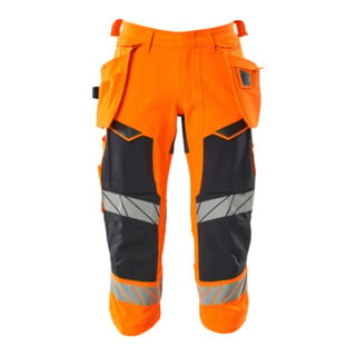 Mascot Dreiviertel-Hose C48 hi-vis orange schwarzblau Stretch