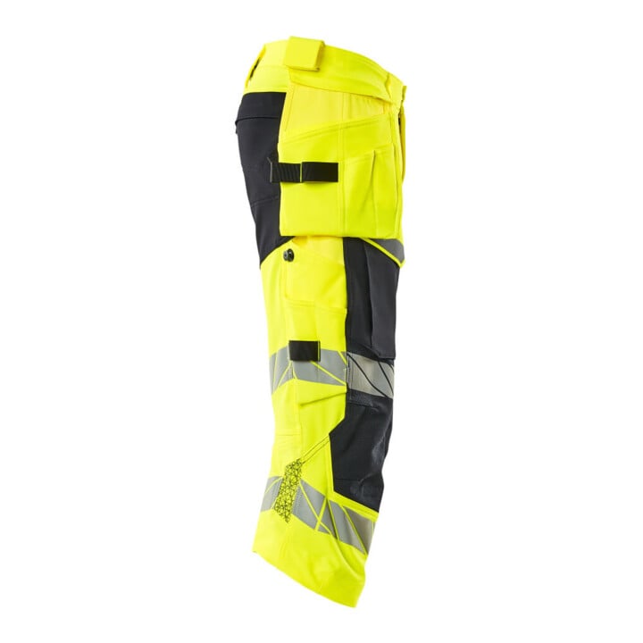 Mascot Dreiviertel-Hose C49 hi-vis gelb/schwarzblau Stretch Hängetaschen