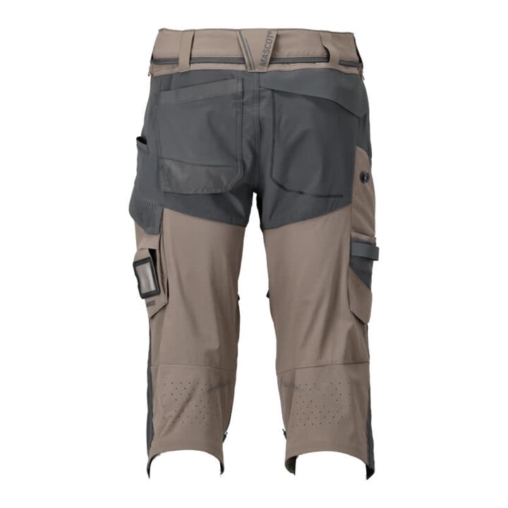 Mascot Dreiviertel-Hose C58 Knietaschen Stretch dunkles sandbeige/anthrazitgrau