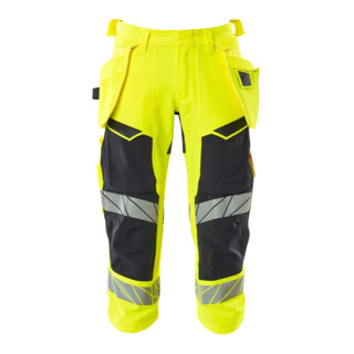 Mascot Dreiviertel-Hose C60 Hängetaschen Stretch hi-vis gelb/schwarzblau