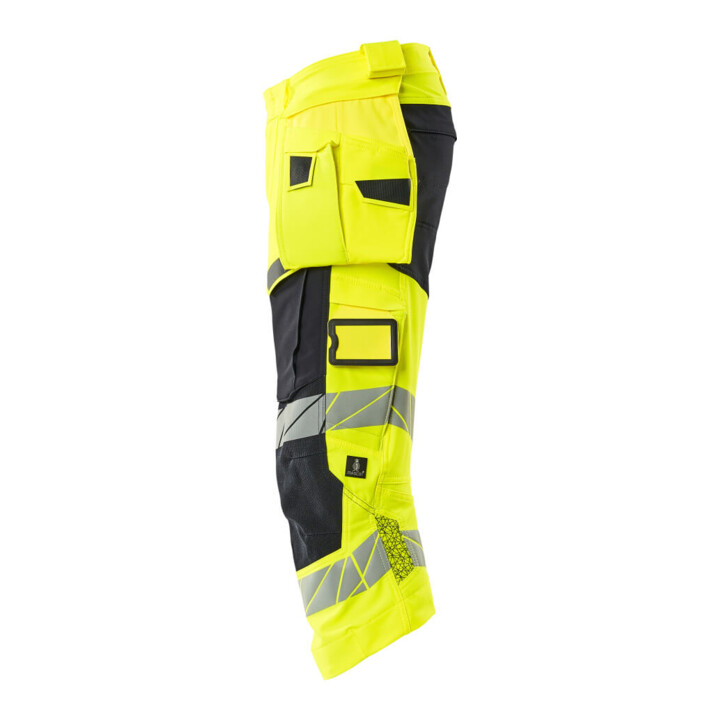 Mascot Dreiviertel-Hose C60 Hängetaschen Stretch hi-vis gelb/schwarzblau