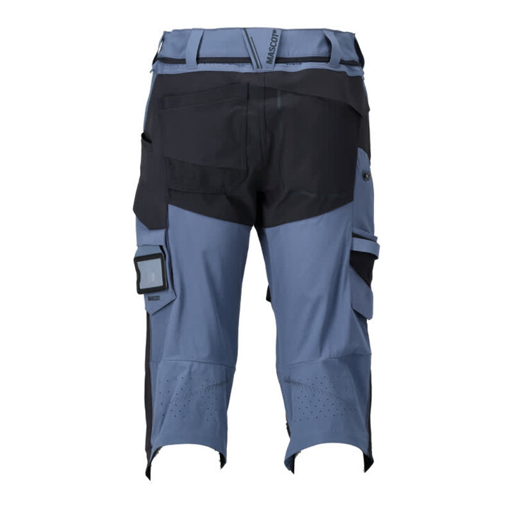 Mascot Dreiviertel-Hose C60 Knietaschen Stretch steinblau/schwarzblau