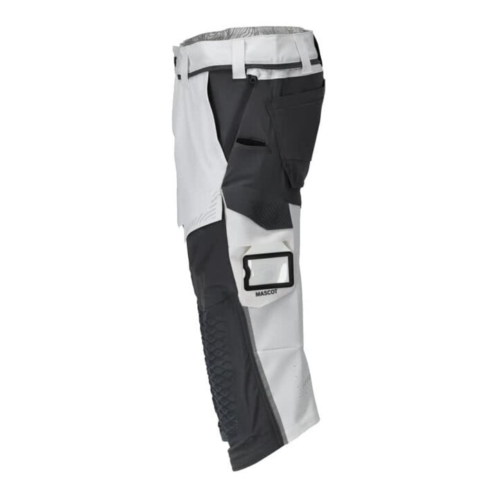 Mascot Dreiviertel-Hose C60 Knietaschen Stretch weiss/Anthrazitgrau