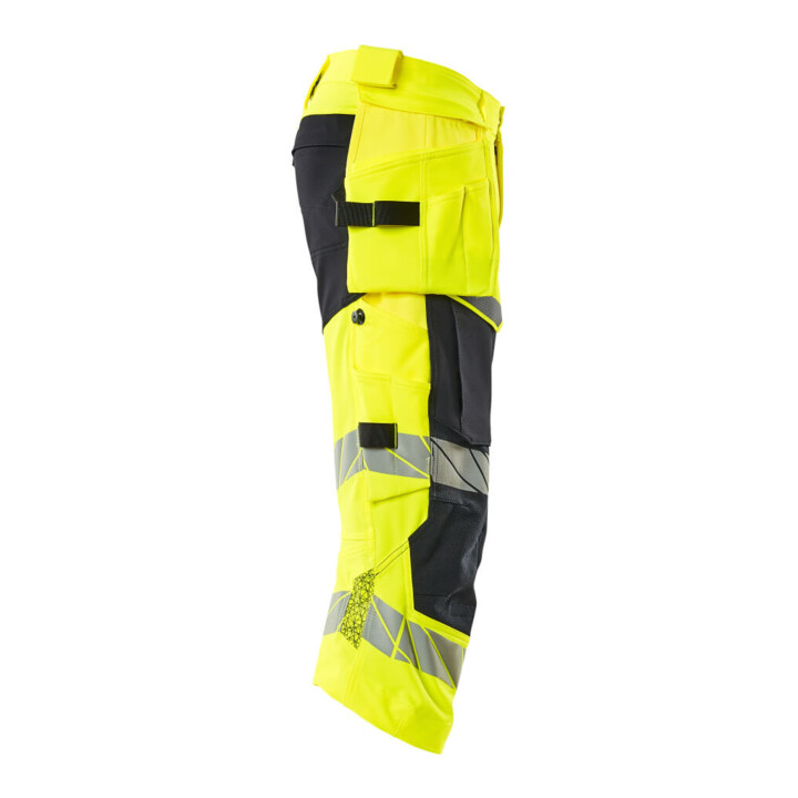 Mascot Dreiviertel-Hose C64 Hängetaschen Stretch hi-vis gelb/schwarzblau