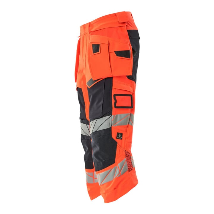 Mascot Dreiviertel-Hose C68 Hängetaschen Hi-vis rot/schwarzblau