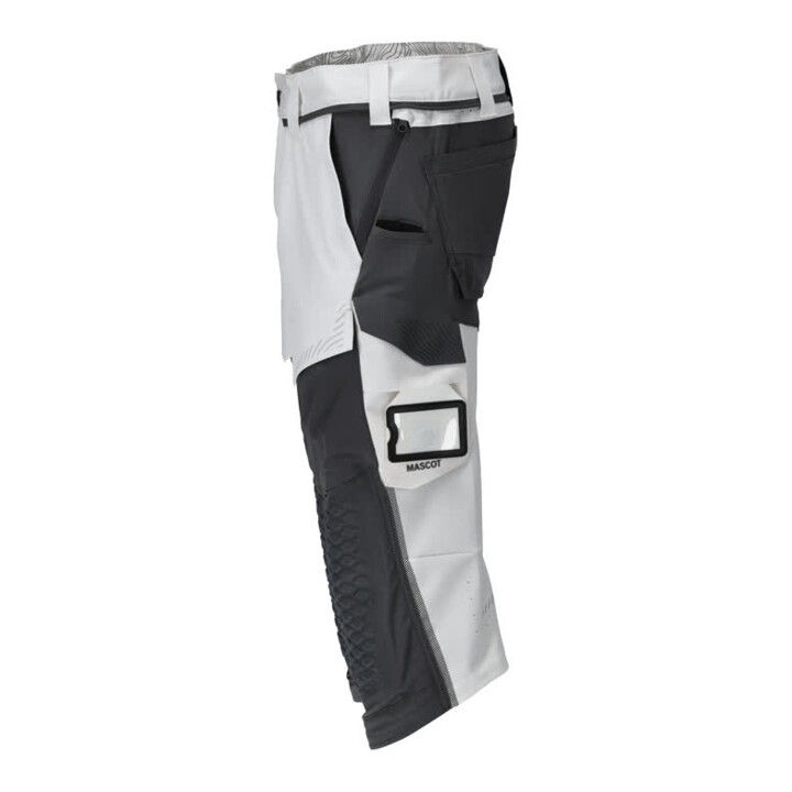 Mascot Dreiviertel-Hose Knietaschen Stretch C49 weiss/Anthrazitgrau