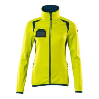 Mascot Fleecepullover Damen Microfleecejacke 4XL hi-vis gelb/dunkelpetroleum