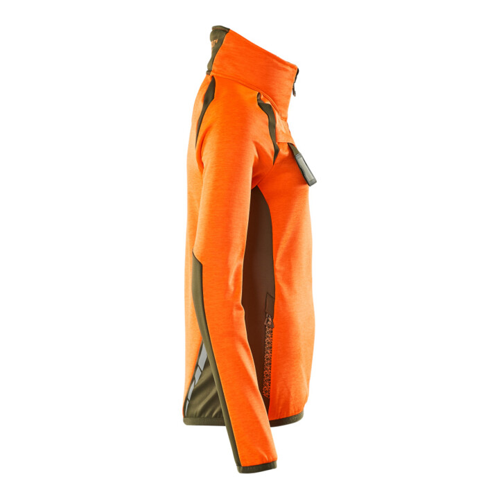Mascot Fleecepullover Damen Microfleecejacke 4XL hi-vis orange/moosgrün