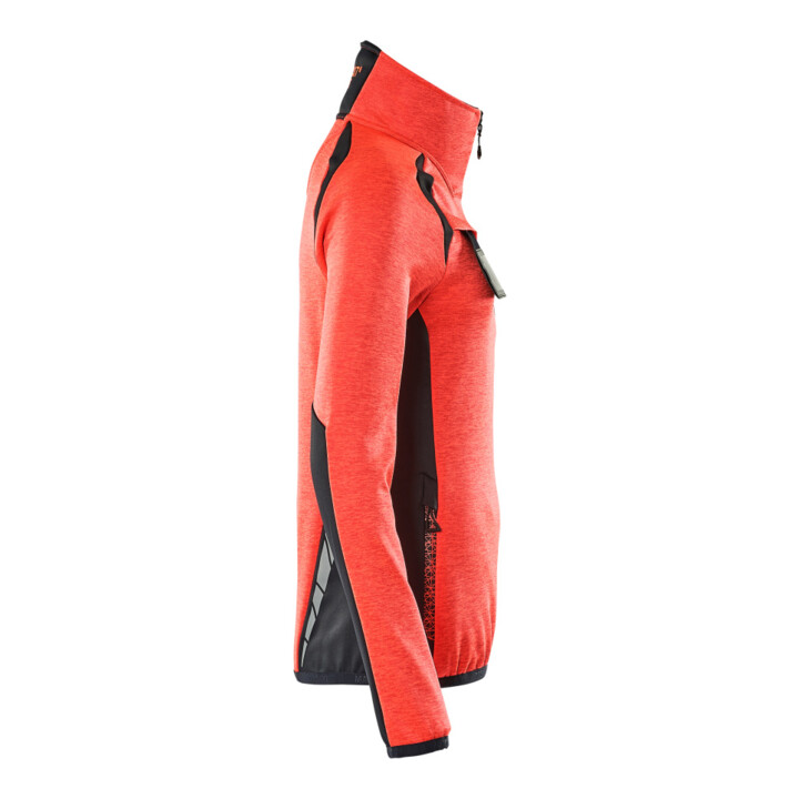 Mascot Fleecepullover Damen Microfleecejacke 5XL Hi-vis rot/schwarzblau