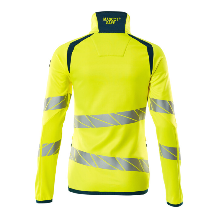 Mascot Fleecepullover Damen Microfleecejacke Multisafe S hi-vis gelb/dunkelpetroleum