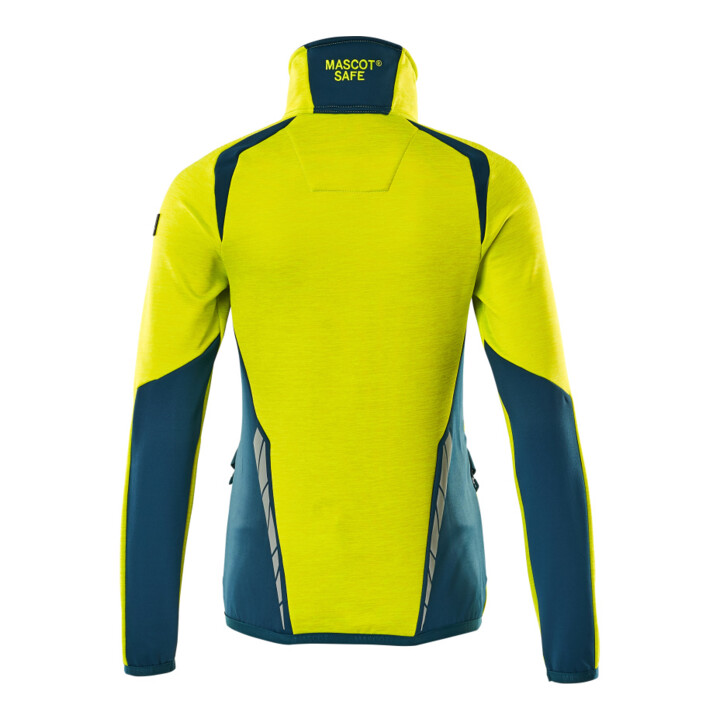 Mascot Fleecepullover Damen Microfleecejacke XS hi-vis gelb/dunkelpetroleum