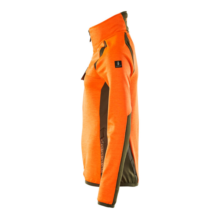 Mascot Fleecepullover Damen Microfleecejacke XS hi-vis orange/moosgrün