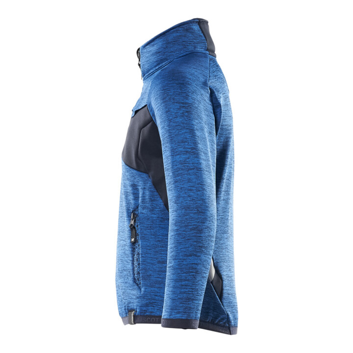 Mascot Fleecepullover Kinder kurzer Zipper Gr. 128 azurblau/schwarzblau