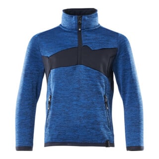 Mascot Fleecepullover Kinder kurzer Zipper Größe 140 azurblau schwarzblau