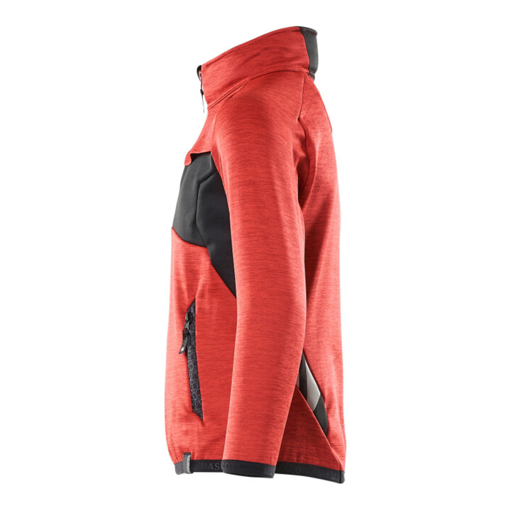 Mascot Fleecepullover kurzer Zipper Größe 164 verkehrsrot schwarz