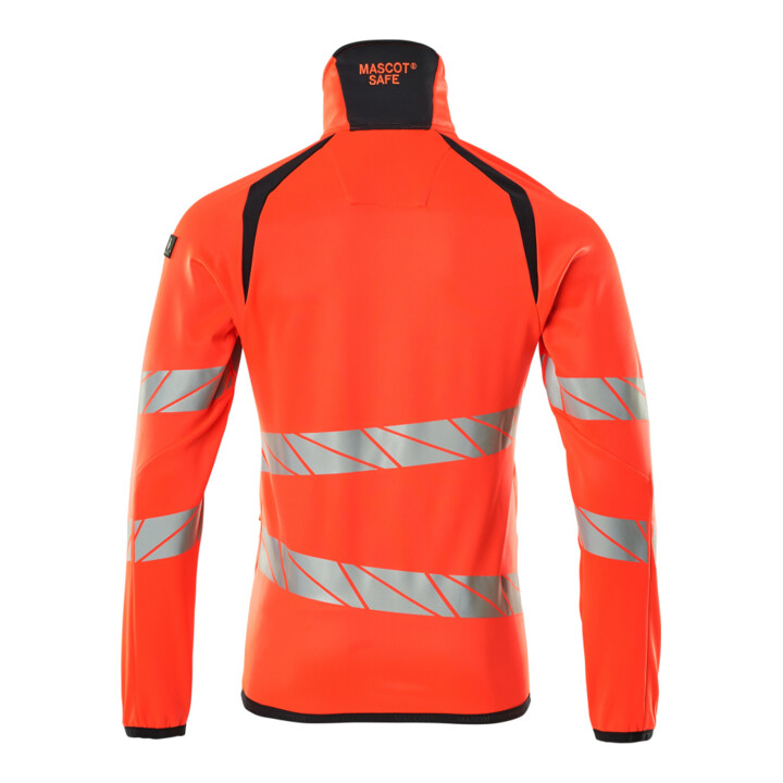 Mascot Fleecepullover Microfleecejacke 2XL Hi-vis rot/schwarzblau