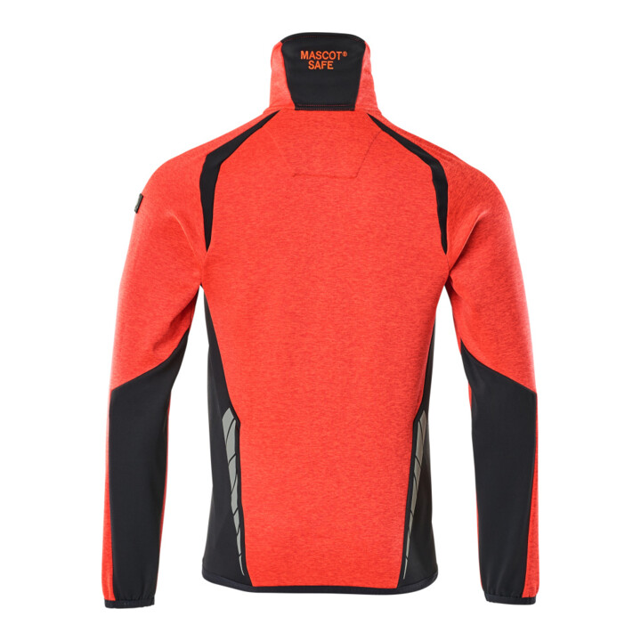 Mascot Fleecepullover Microfleecejacke 2XL Hi-vis rot/schwarzblau