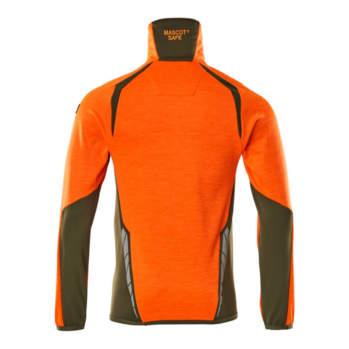 Mascot Fleecepullover Microfleecejacke 3XL hi-vis orange/moosgrün
