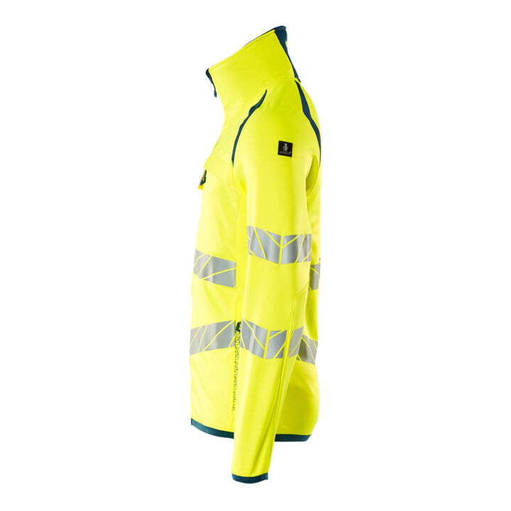 Mascot Fleecepullover Microfleecejacke 4XL hi-vis gelb/dunkelpetroleum