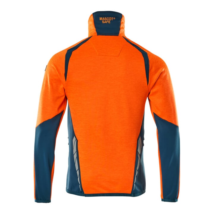Mascot Fleecepullover Microfleecejacke 4XL hi-vis orange/dunkelpetroleum