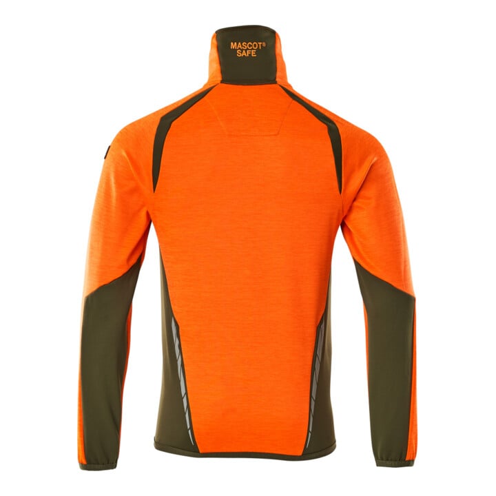 Mascot Fleecepullover Microfleecejacke 4XL hi-vis orange/moosgrün