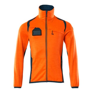 Mascot Fleecepullover Microfleecejacke 5XL hi-vis orange/dunkelpetroleum