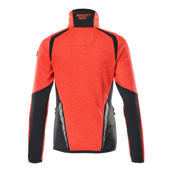 Mascot Fleecepullover Microfleecejacke Damen 3XL Hi-vis rot/schwarzblau