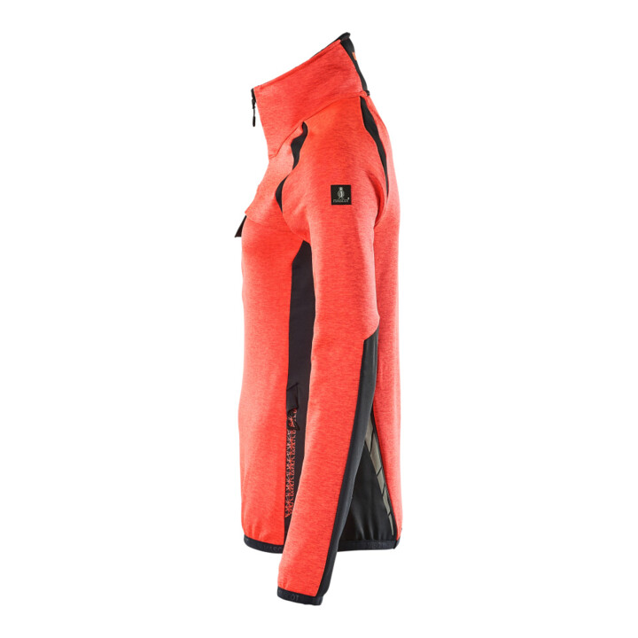 Mascot Fleecepullover Microfleecejacke Damen Hi-vis rot/schwarzblau XL