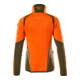 Mascot Fleecepullover Microfleecejacke Damen kurz Zipper hi-vis orange/moosgrün XL