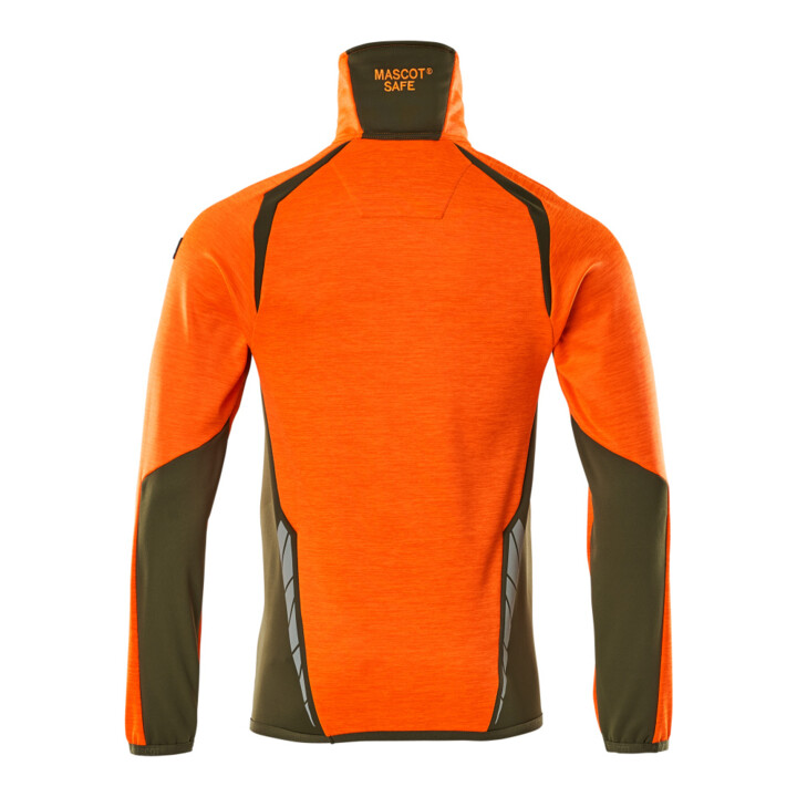 Mascot Fleecepullover Microfleecejacke Größe S hi-vis orange/moosgrün